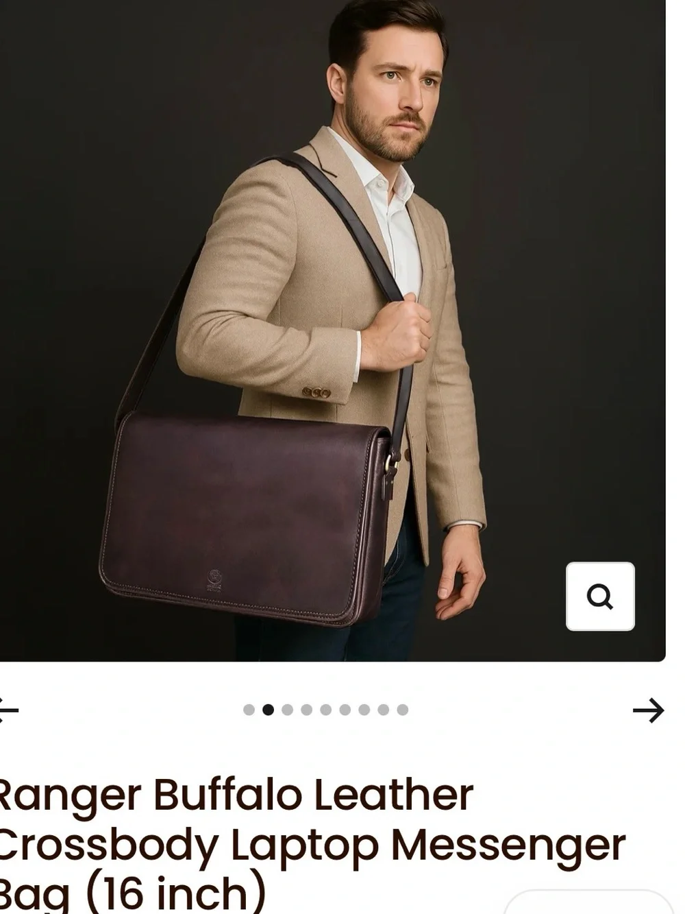 Rustic town messenger carry laptop
